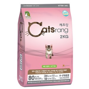 캐츠랑 키튼 어린 고양이 건식사료, 닭+참치, 2kg, 1개