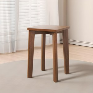 온더루프 사각 원목 스툴 의자, 1개, 월넛