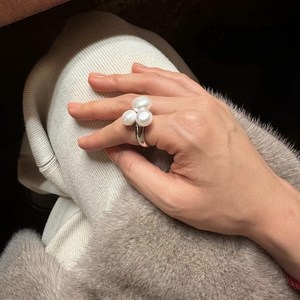 꽃송이 화이트 담수진주 실버반지 Blossom Fresh Water Pearl Silver Ring (Silver 925)