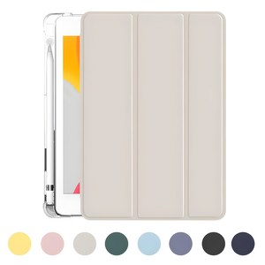 두스피릿 아이패드 9 8 7세대 젤리 반투명 펜수납 케이스