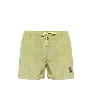 스톤 아일랜드 로고 패치 스윔 쇼츠, 그린계열, Standard S(KR 90)