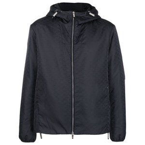 엠포리오아르마니 모노그램 패턴 후드 재킷