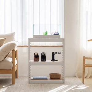 스피드랙 어항선반 800x400x420 3단 수조받침 축양장 철제 2자 3자 어항받침 수족관 큐브어항, 화이트, 1개