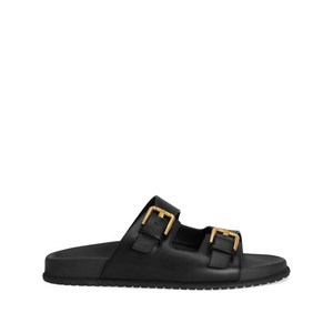 돌체앤가바나 가죽 슬라이더 샌들, Europe 37.5(KR 245), 블랙계열