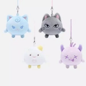 에스파 aespa 인형 젤볼냥이 카랑이 뭉탱이 뤠, 에스파 김민정 화이트 열쇠 고리, 1개