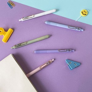 볼펜 파스텔 클립 젤펜 잉크펜 고급볼펜 필기구 젤잉크펜 (5color), 1개, 핑크