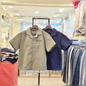 인디고키즈 25SS NEW 시어서커 오픈 셔츠_동아수성