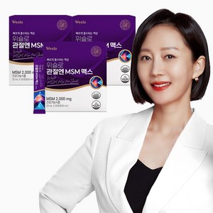 콜마생활건강 위슬로 관절엔 MSM 맥스 관절 연골 올인원 케어, 3박스, 30포