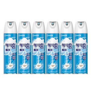 해피홈 유한양행 에어로솔 수성 살충제 무향, 500ml, 6개