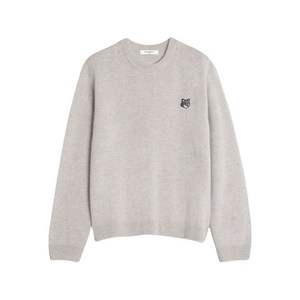 메종키츠네 폭스 자수 울 스웨터, 그레이계열, Standard XL(KR 110)