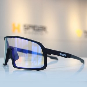 스파이더몬스터 자전거 고글 스포츠 등산용 고글 낚시 라이딩 선글라스, 스피더 G34 (아이스블루/변색), 1개