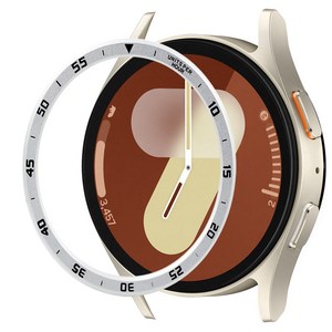 더조은셀러 갤럭시 워치 호환 넘버 메탈 베젤링, 실버, 1개