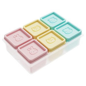 Tingfeng 다용도 실리콘 밀폐 얼음틀 6구