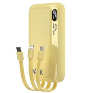 WAPIK PD 22.5W 일체형 대용량 보조배터리 고속충전 M1 10000mAh QC3.0 잔량표시