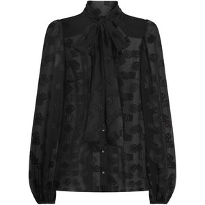 돌체앤가바나 DNA 로고 프린트 블라우스, 블랙계열, Italy 40(KR 44)