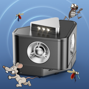 BOACE 초음파 해충퇴치기 가변 주파수 벌레퇴치기 대출력 쥐 퇴치기 300평 좀벌레 모기 퇴치기, JL-212(블랙)