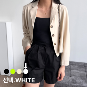 U.nMe 여성 간절기 반크롭 블레이저 봄부터 여름까지 얇은 숏 자켓 4color