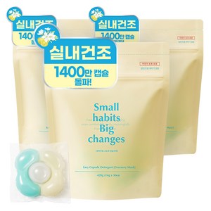 소소이지 이지 캡슐 세제 그리너리 머스크, 30개입, 3개