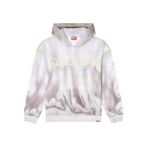 디젤 그래피티 프린트 코튼 후디