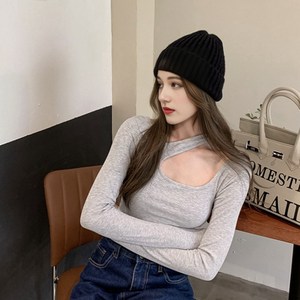 한그래 여자 여름티셔츠 긴팔티 무지 슬림핏 얇은 티셔츠