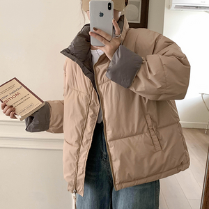 에이프릴랩스 여성 배색 투톤 숏패딩 겨울 패딩 점퍼