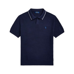 폴로랄프로렌 조니 로고 자수 텍스처 스웨터