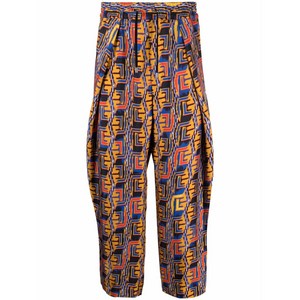 발망 발망 그래픽 프린트 크롭 팬츠