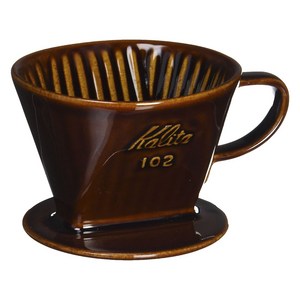 칼리타 도자기제 커피 핸드 드리퍼 102-로토 브라운