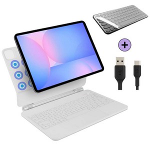 갤럭시탭S10 FE / S10 FE 플러스 호환 블루투스 매직 키보드 케이스 커버 아이친구