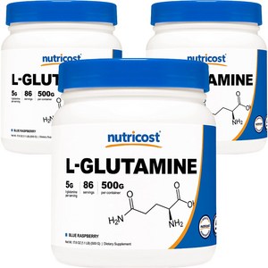 뉴트리코스트 L 글루타민 파우더 블루라즈베리, 500g, 3개