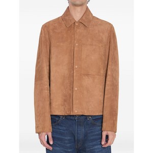 디올 엠보스드 스냅 버튼 레더 재킷, 브라운계열, IT/FR 52(KR 110)