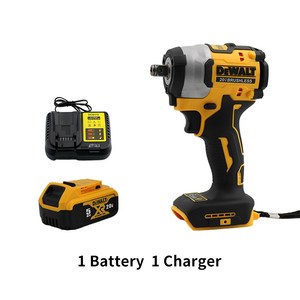 DEWALT 무선 임팩트 렌치 키 브러시리스 전동 공구 가변 속도 충전식 406NM DCF922, 8) 1 battey 1 chage - AU, 1개