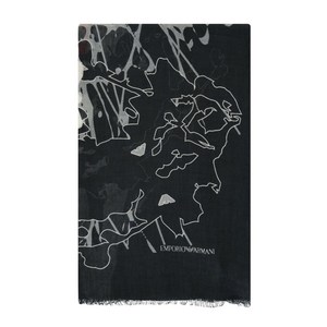엠포리오아르마니 그래픽 프린트 스카프