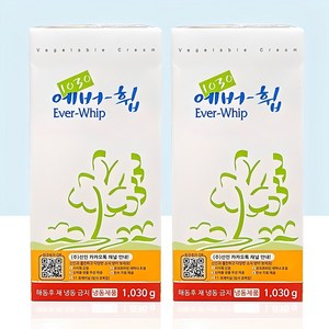 [아이스박스포장] 쿠킹스토리 에버휩F 생크림 1000ml, 1.03kg, 2개