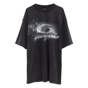 발렌시아가 로고 프린트 티셔츠, 블랙계열, Standard XS(KR 95)