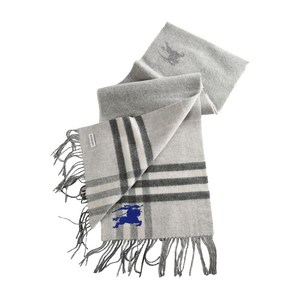 버버리 체크 패턴 프린지 스카프