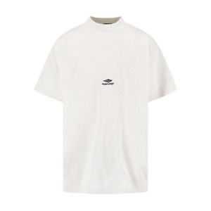 발렌시아가 로고 디테일 티셔츠, 화이트계열, Standard M(KR 105)