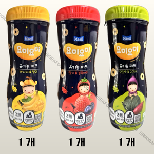 매일 요미요미 유기농퍼프 3종 (바나나&망고 + 딸기&블루베리 + 단호박&고구마), 42g, 1세트