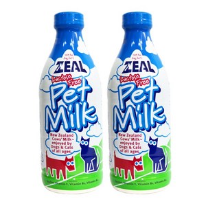 ZEAL 질 뉴질랜드산 펫밀크 강아지우유 1000ml, 우유맛, 2개