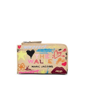 마크제이콥스 스크리블 탑 지퍼 레더 지갑