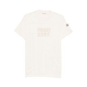 몽클레르 로고 자수 티셔츠, 베이지계열, Standard L(KR 77)