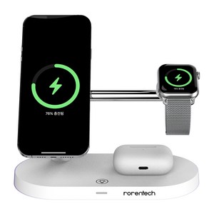 로랜텍 아이폰 애플워치 에어팟 맥세이프 고속 무선충전기