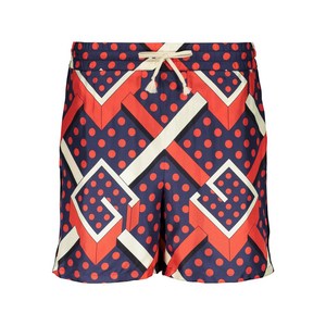 구찌 G 도트 래버린스 프린트 쇼츠, 블루계열+레드계열, Standard M(KR 66)