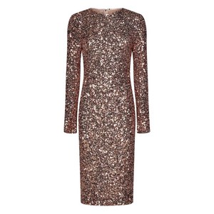 돌체앤가바나 시퀸 바디콘 미디 드레스, 핑크계열, Italy 36(KR 33)