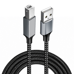 USB B 2.0 to A 프린터 디지털 피아노 미디 케이블 패브릭