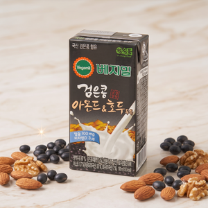 베지밀 검은콩 아몬드 앤 호두 두유, 190ml, 48개