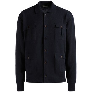 발리 로고 자수 캐시미어 셔츠, 블루계열, IT/FR 52(KR 110)