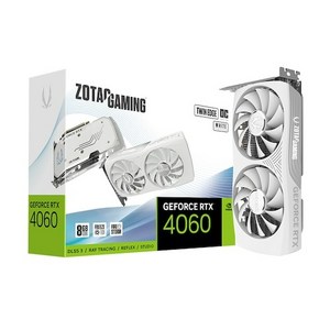 HIT ZOTAC GAMING 지포스 RTX 4060 TWIN Edge OC D6 8GB White /그래픽카드/정품/오늘출발