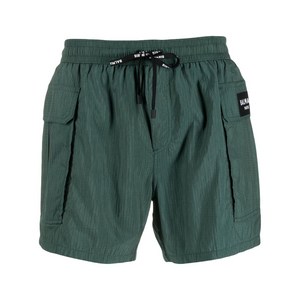 발망 발망 로고 패치 드로스트링 스윔 쇼츠