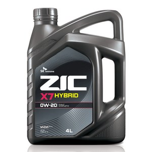 ZIC X7 HYBRID 0W20 4L 하이브리드 엔진오일, 지크 X7 하이브리드 0W20_4L, 1개